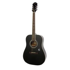 Epiphone DR-100 Acoustic Guitar Square Shoulder Dreadnought Ebony - EA10EBCH1