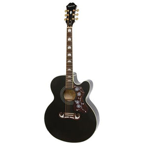 Epiphone EJ-200SCE Acoustic Guitar Super Jumbo Black w/ Pickup - EEJ2BKGH1