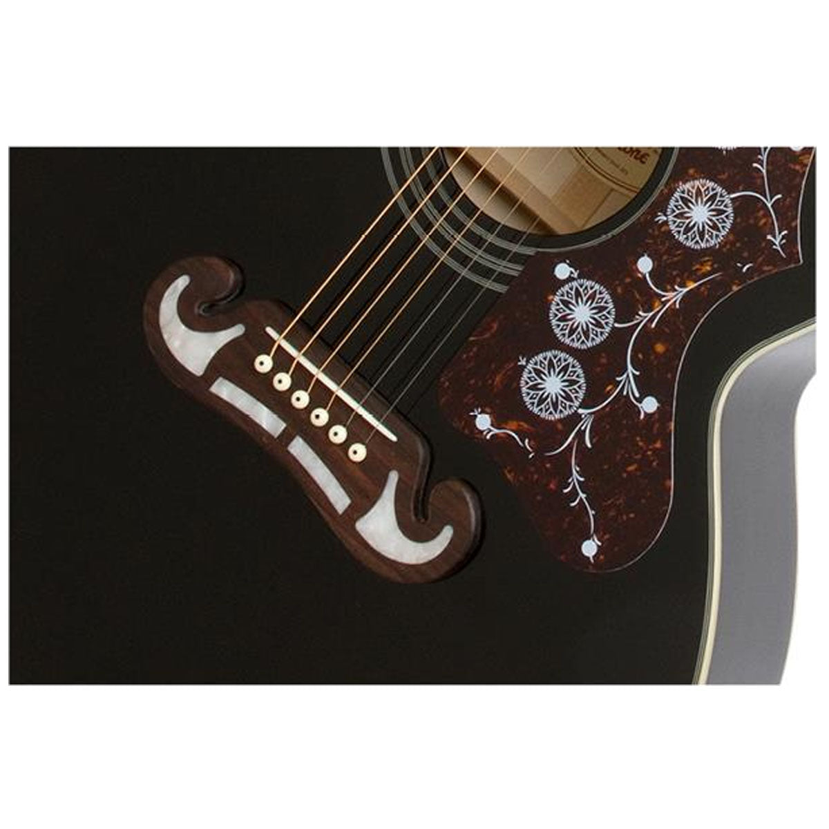 Epiphone EJ-200SCE Acoustic Guitar Super Jumbo Black w/ Pickup - EEJ2BKGH1