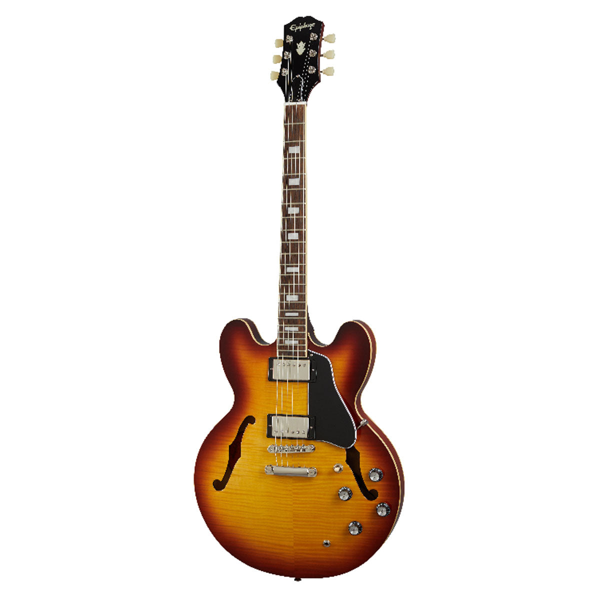 Epiphone ES-335 Figured Electric Guitar Semi-Hollow Raspberry Tea Burst - EIES335FRTBNH1