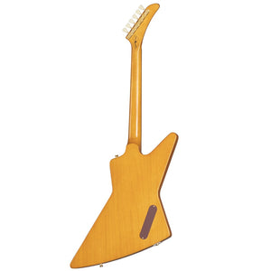 Epiphone 1958 Korina Explorer Electric Guitar Left Handed Aged Natural & White Pickguard w/ Hardcase - IGCKEXWANAGH1L