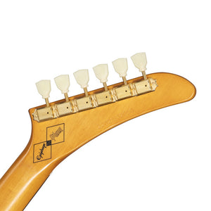 Epiphone 1958 Korina Explorer Electric Guitar Left Handed Aged Natural & White Pickguard w/ Hardcase - IGCKEXWANAGH1L