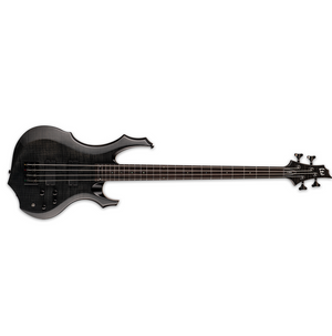 ESP LTD F-1004 Bass Guitar Flamed Maple See Thru Black w/ Fishmans