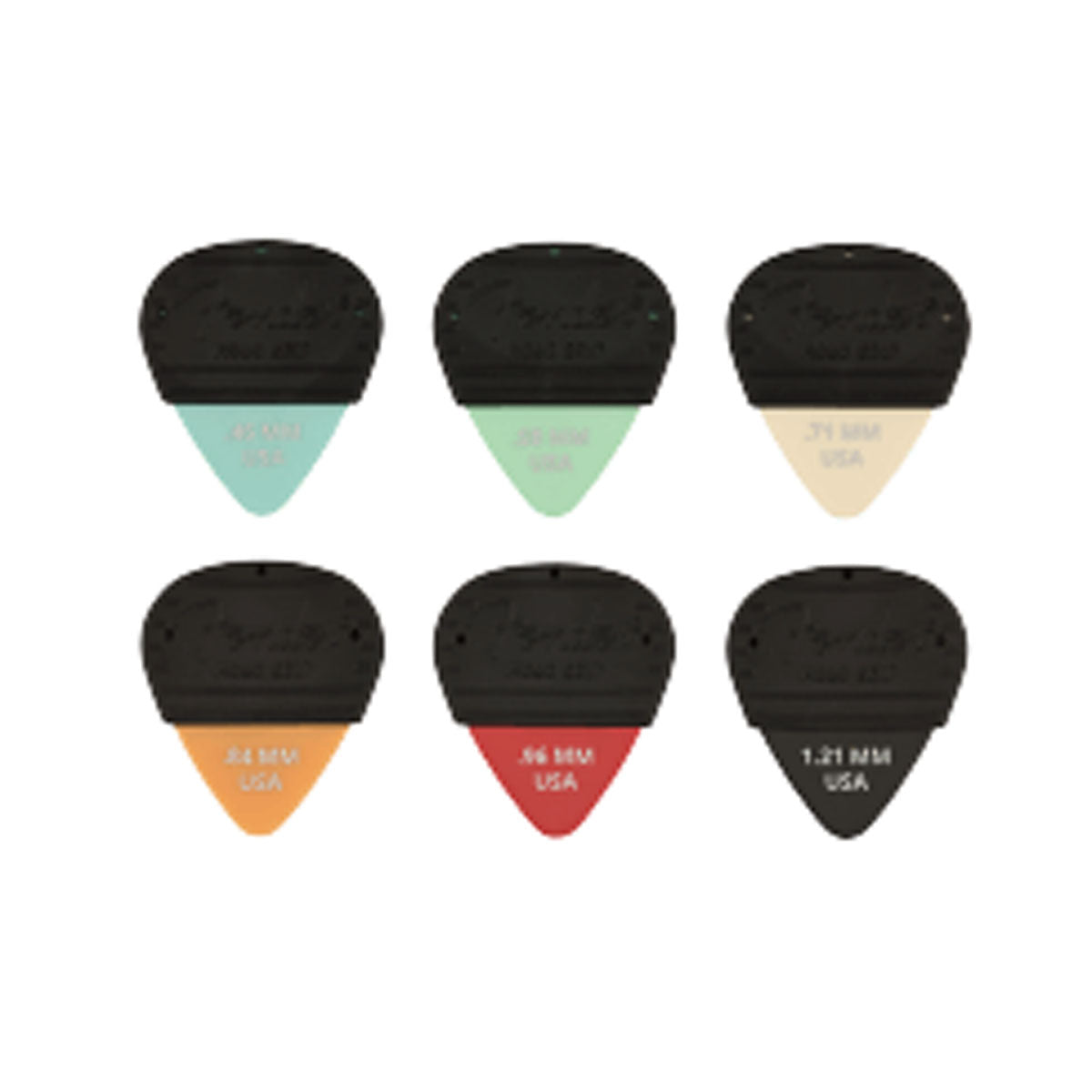 Fender Guitar Picks Mojo Grip Dura-Tone Delrin .96 3-Pack - 1985351405