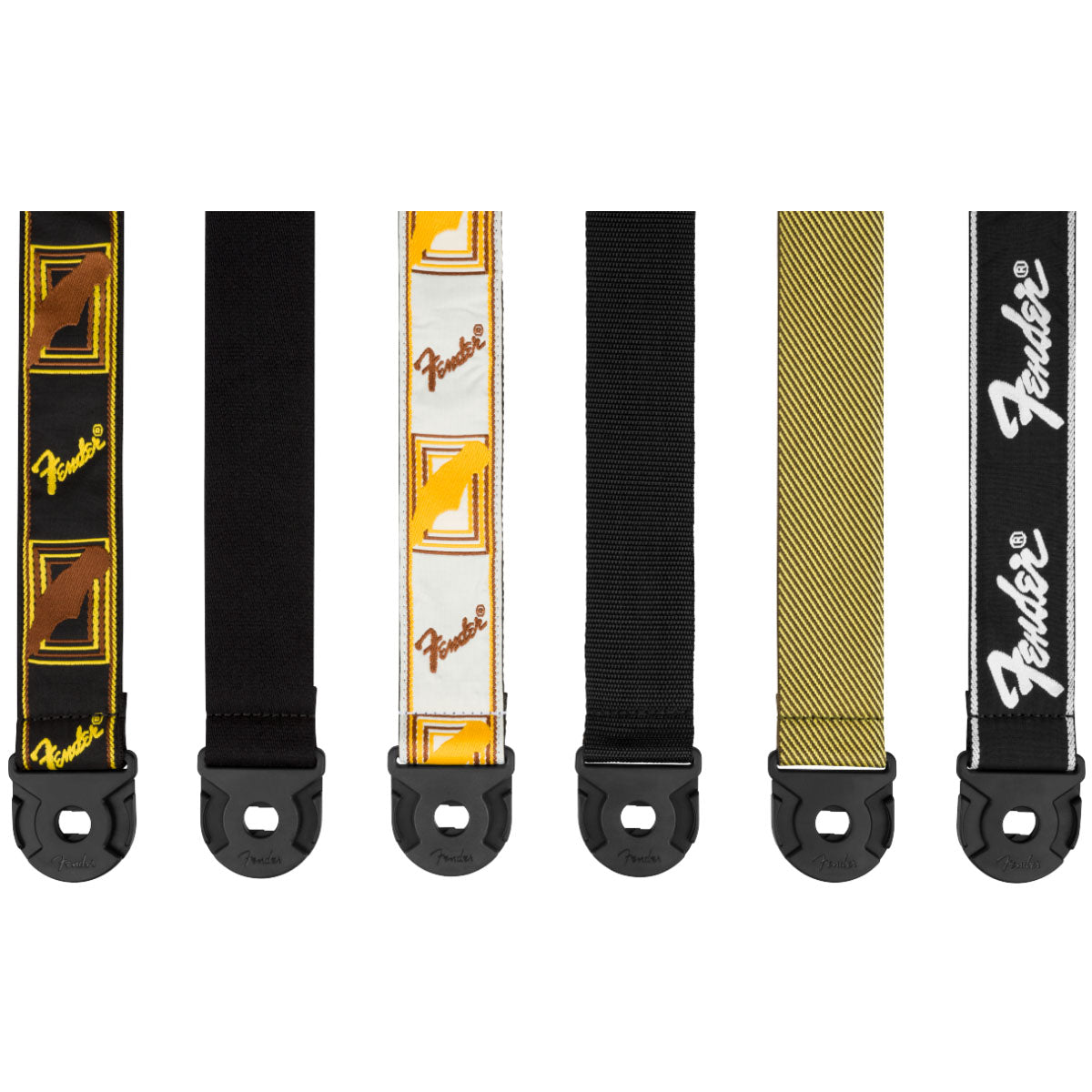 Fender Guitar Strap Quick Grip Locking End Strap Black Polypro 2inch - 0990629009