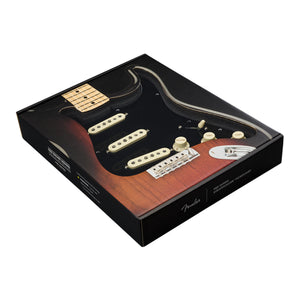 Fender Pre-Wired Strat Pickguard, Custom Shop Fat 50s SSS, Black 11 Hole PG - 0992340506