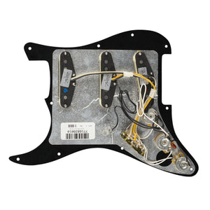 Fender Pre-Wired Strat Pickguard, Custom Shop Texas Special SSS, Black 11 Hole PG - 0992342506