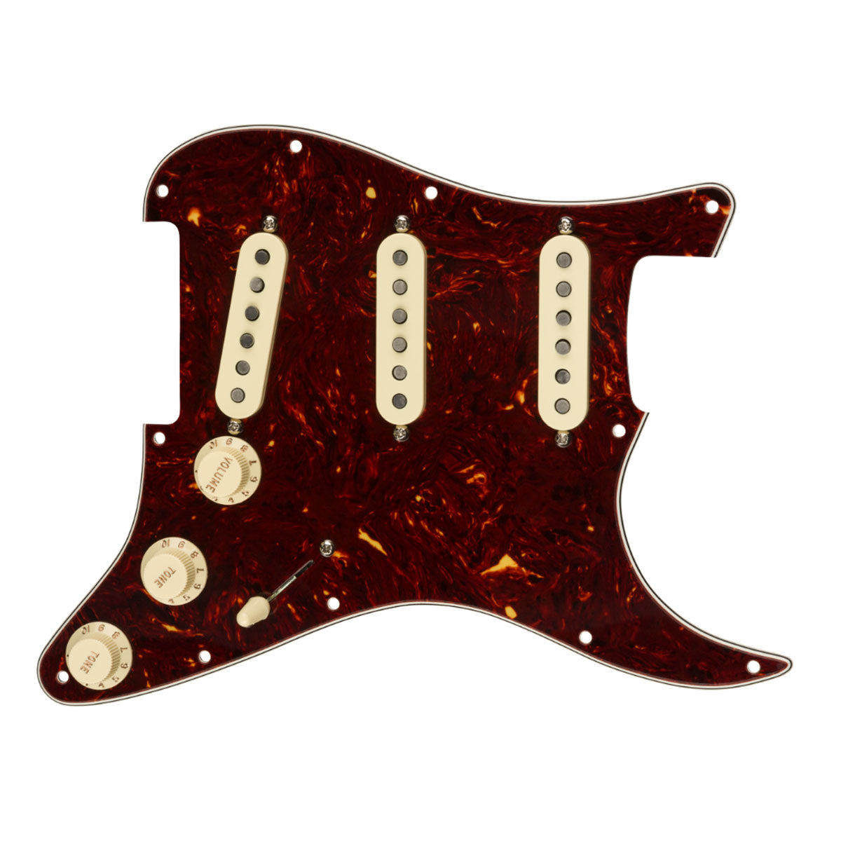 Fender Pre-Wired Strat Pickguard, Custom Shop Texas Special SSS, Tortoise Shell 11 Hole PG - 0992342500