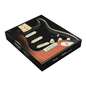 Fender Pre-Wired Strat Pickguard, Original 57/62 SSS, Black 11 Hole PG - 0992345506
