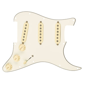 Fender Pre-Wired Strat Pickguard, Tex-Mex SSS, Parchment 11 Hole PG - 0992343509