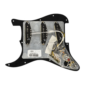Fender Pre-Wired Strat Pickguard, Vintage Noiseless SSS, Black 11 Hole PG - 0992344506