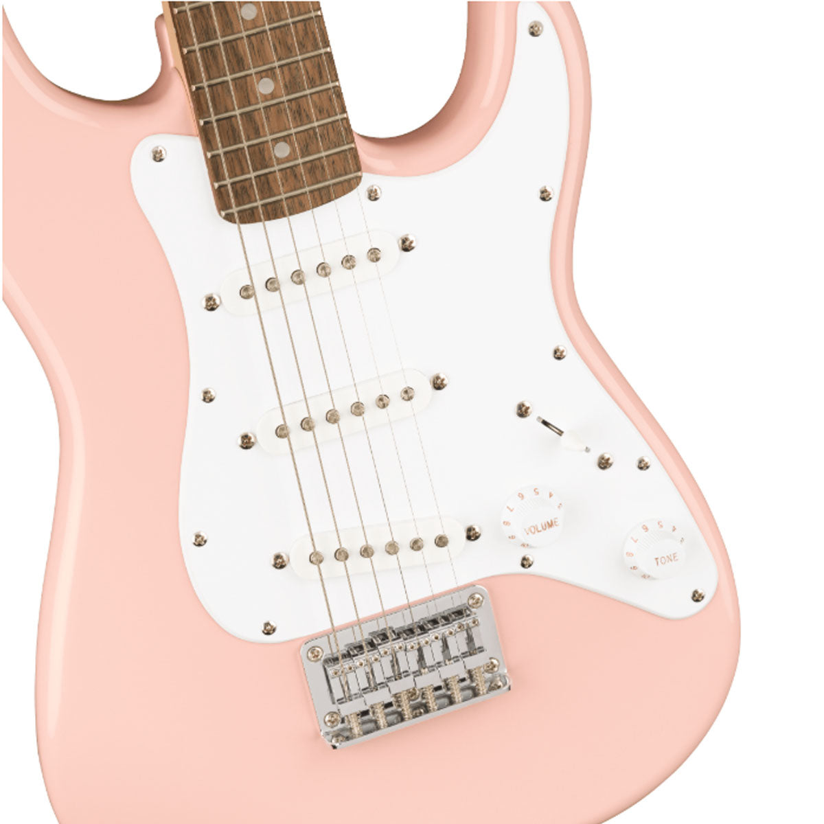 Fender Squier Mini Stratocaster Electric Guitar 3/4 Size Shell Pink - 0370121556
