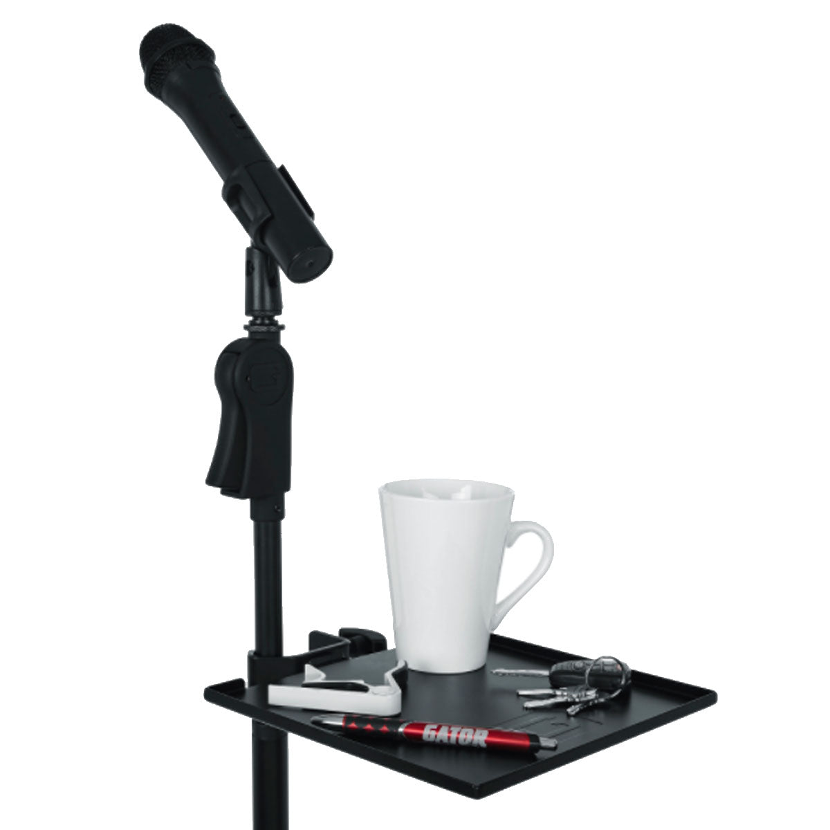 Gator Frameworks GFW-SHELF0909 Microphone Stand Accessory Shelf 9x9inch Clamp-On