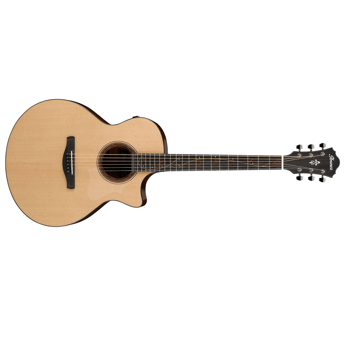 Ibanez AE325 Acoustic Guitar AE Gloss Solid Sitka Spruce Natural w/ Pickup &amp; Cutaway - AE325LGS