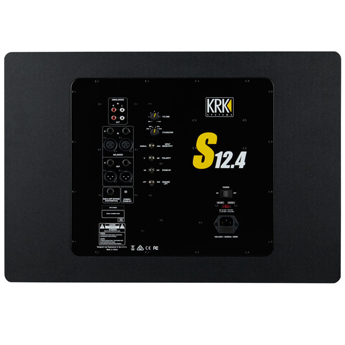KRK S12.4 Pro Subwoofer 12inch Sub Back