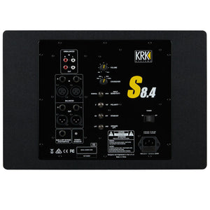 KRK S8.4 Pro Subwoofer 8inch Studio Sub Back