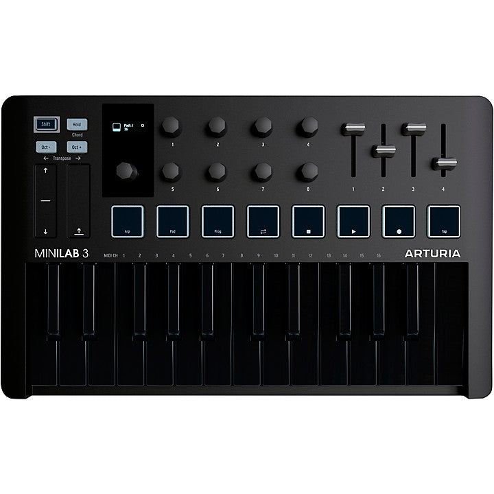 Arturia MiniLab MK3 MIDI Keyboard 25 Key - Deep Black