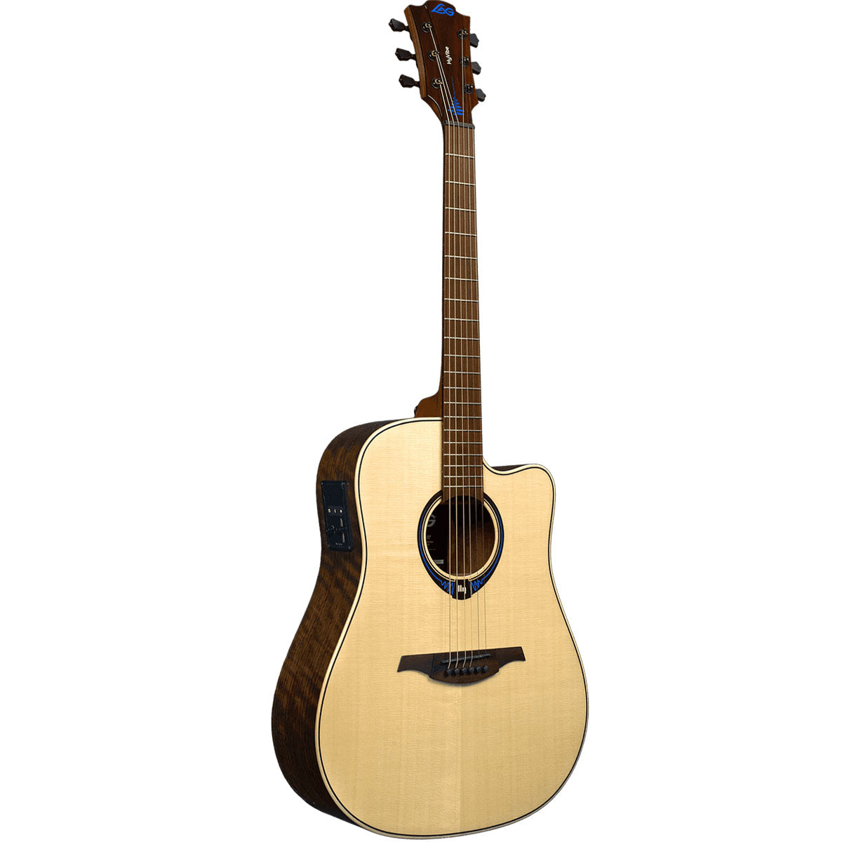 Lag Tramontane Hyvibe 20 THV20DCE Acoustic Guitar Dreadnought Solid Engelmann Top w/ Pickup & Case