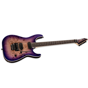 ESP LTD M-1000 Electric Guitar Burled Poplar Purple Natural Burst w/ Floyd Rose & EMGs