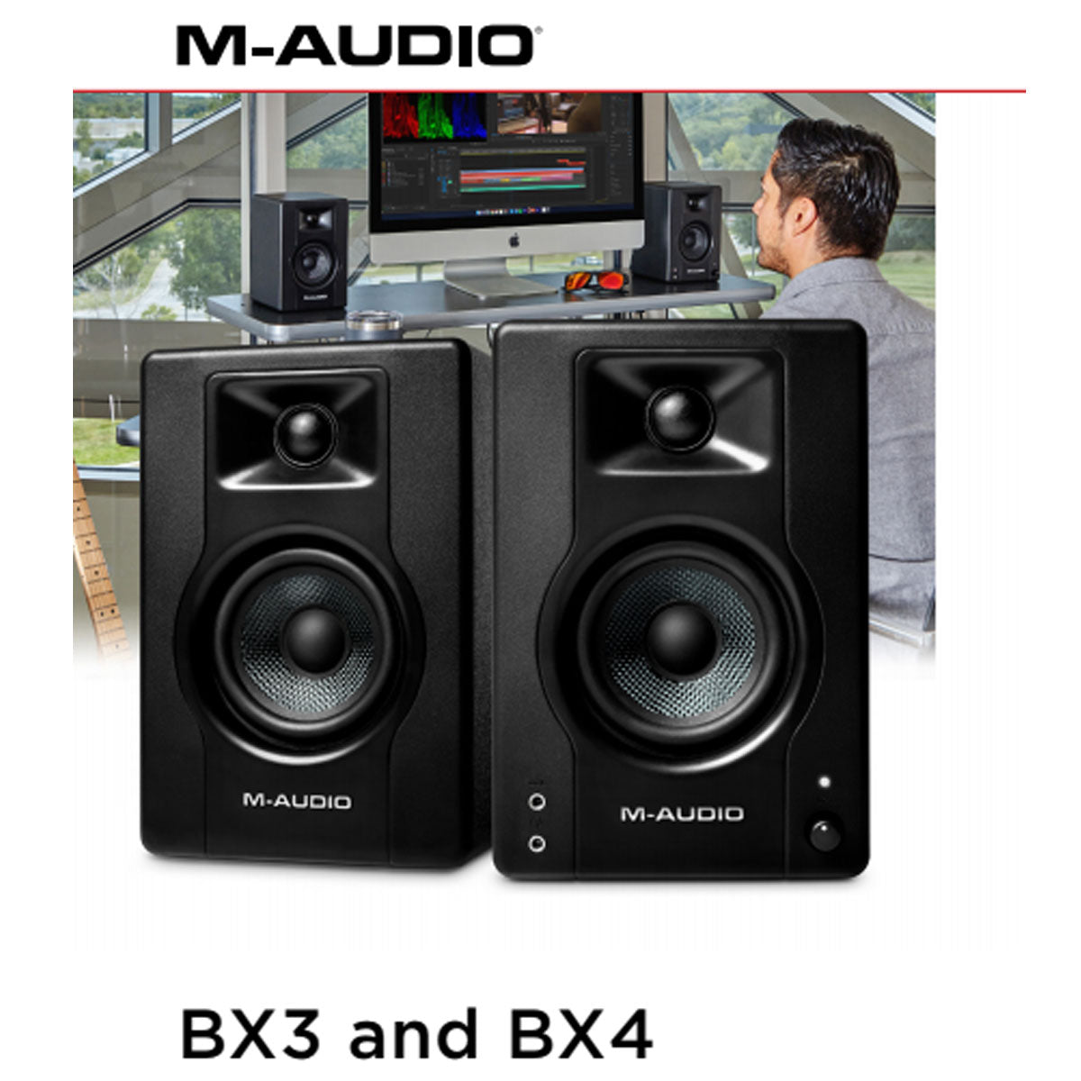 M-Audio BX4 D3 Powered Studio Monitors Speakers 4inch (Pair)