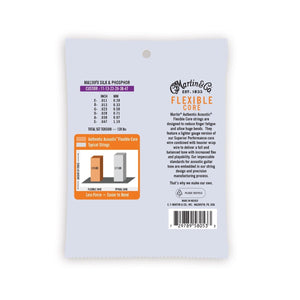 Martin MA130FX Authentic Acoustic Flexible Core Guitar Strings Silk & Phosphor Custom 11-47