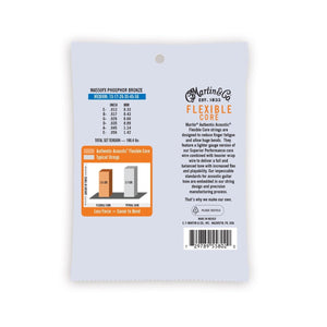 Martin MA550FX Authentic Acoustic Flexible Core Guitar Strings Phosphor Bronze Medium 13-56