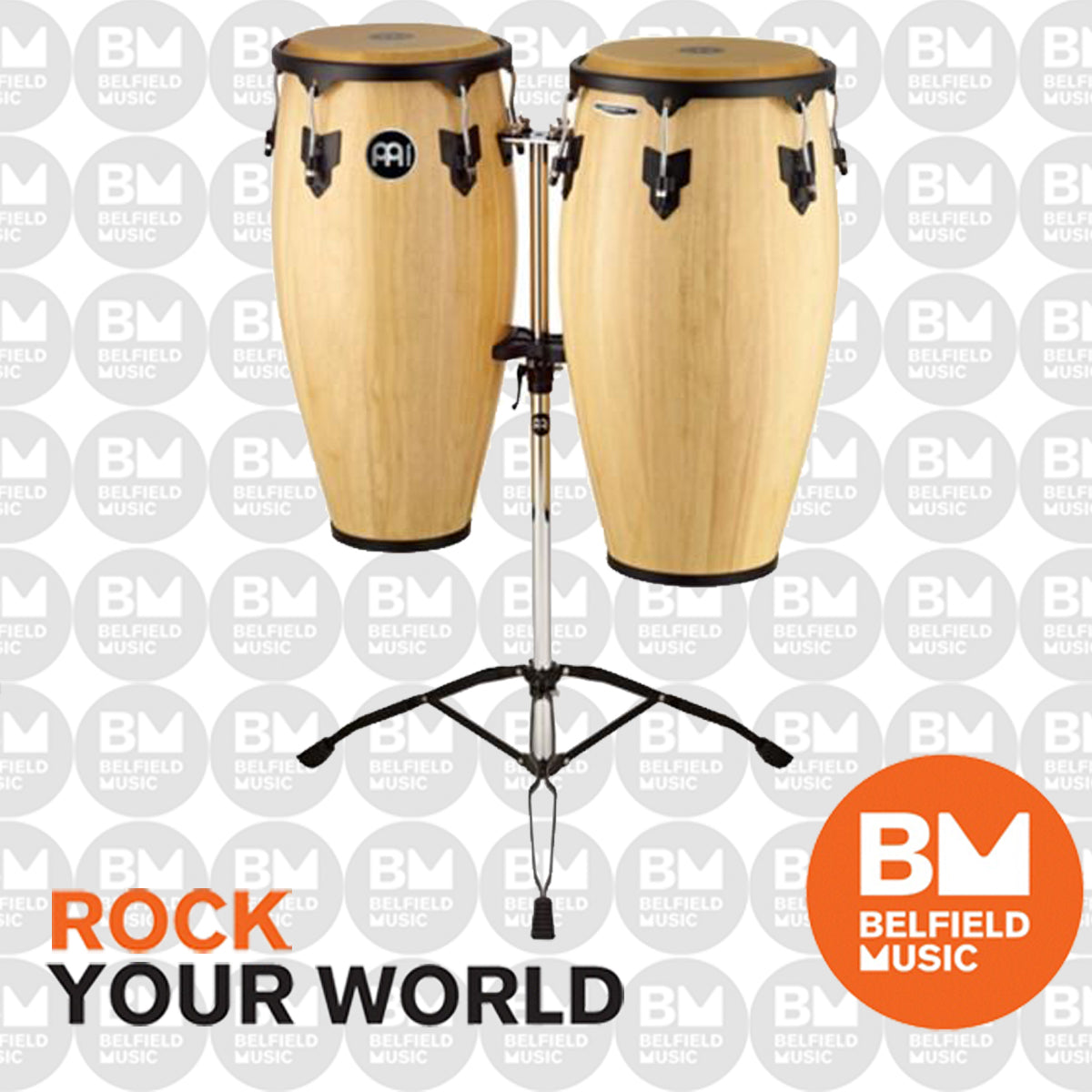 Meinl Conga Headliner 11 E 12 Pollici - Set Percussioni Legno Con Supporto - Foto 4