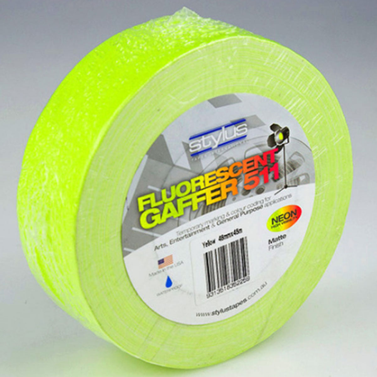 Nashua 511 Gaffer Tape Matte Neon Yellow 2inch (48mm X 45m)