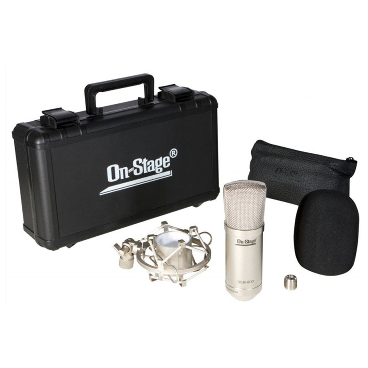 OnStage AS800 Platinum Series Condenser Microphone Mic AS-800 w/ Case