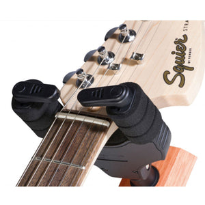 OnStage GS8730MA Guitar Hanger Auto Locking Wall-Mount Stand w/ Wood Base