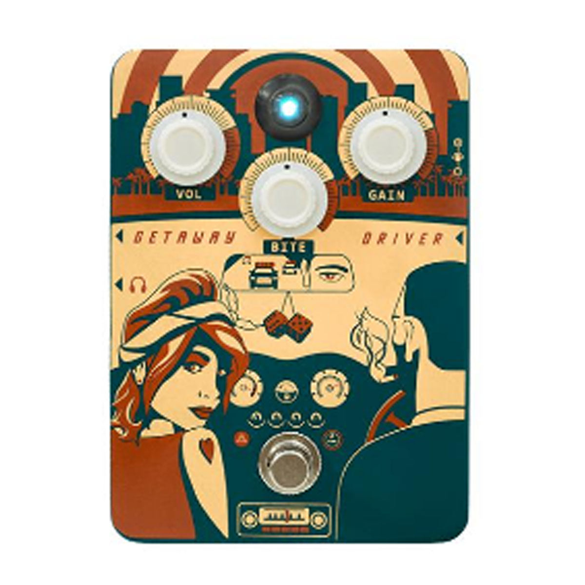 Orange Getaway Driver Drive Effects Pedal