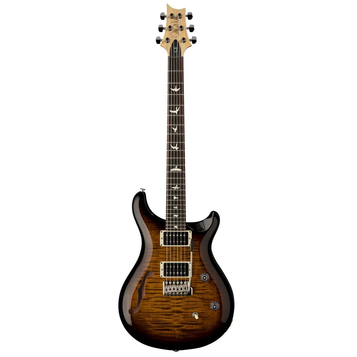 PRS Paul Reed Smith CE 24 SemiHollow Electric Guitar Black Amber