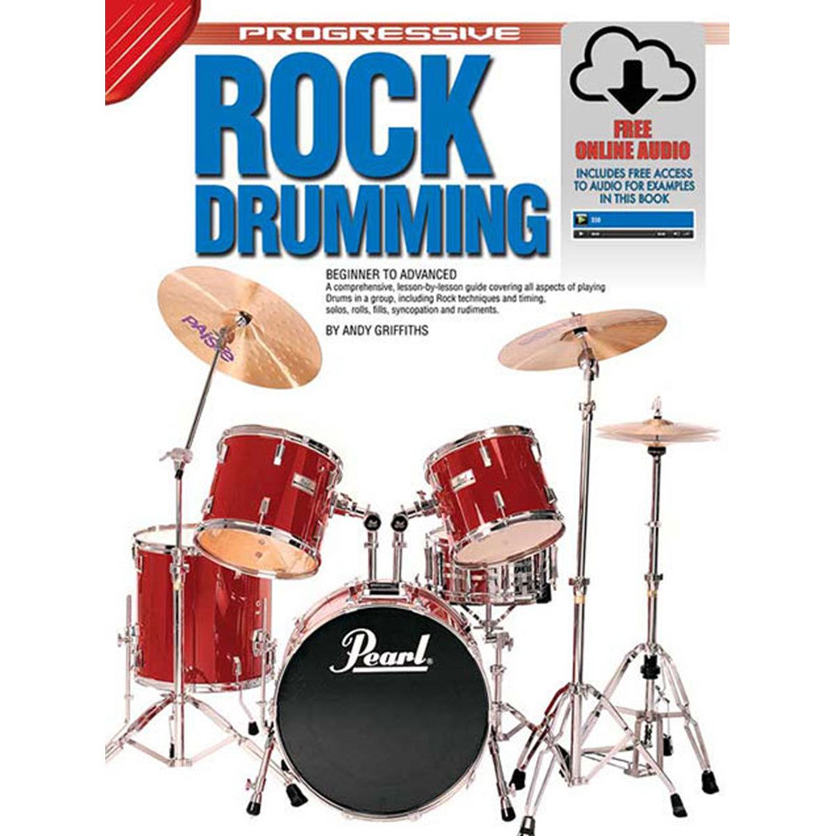 Progressive Books 18335 Rock Drumming Book & Online Media - KPDX