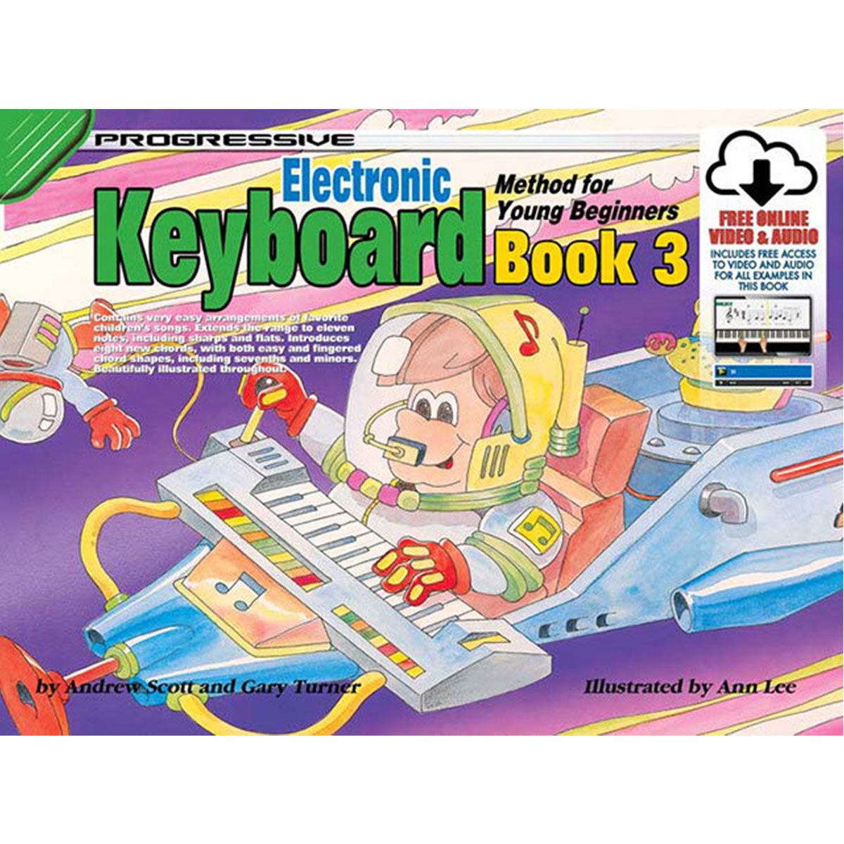 Progressive Books 18343 Young Beginner KEYBOARD Book 3 w/ Online Media KPYE3X