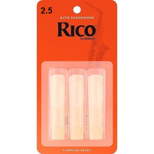 3 Pack of Rico Alto SAX Reed Size 2, 1/2 Replacement Reeds 2.5 x3