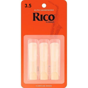 3 Pack of Rico Alto SAX Reed Size 3, 1/2 Replacement Reeds 3.5 x3