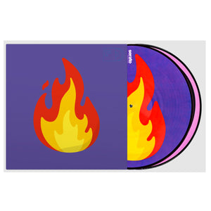 Serato Control Vinyl 2x12inch Reversible Emoji (two designs per set) Series 2 Flame/Record