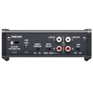 Tascam US-1x2HR High Resolution Versatile USB Audio Interface - 1 Mic, 2-IN/2-OUT
