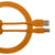 UDG Ultimate U95001 USB2 Cable A-B Orange Straight 1m