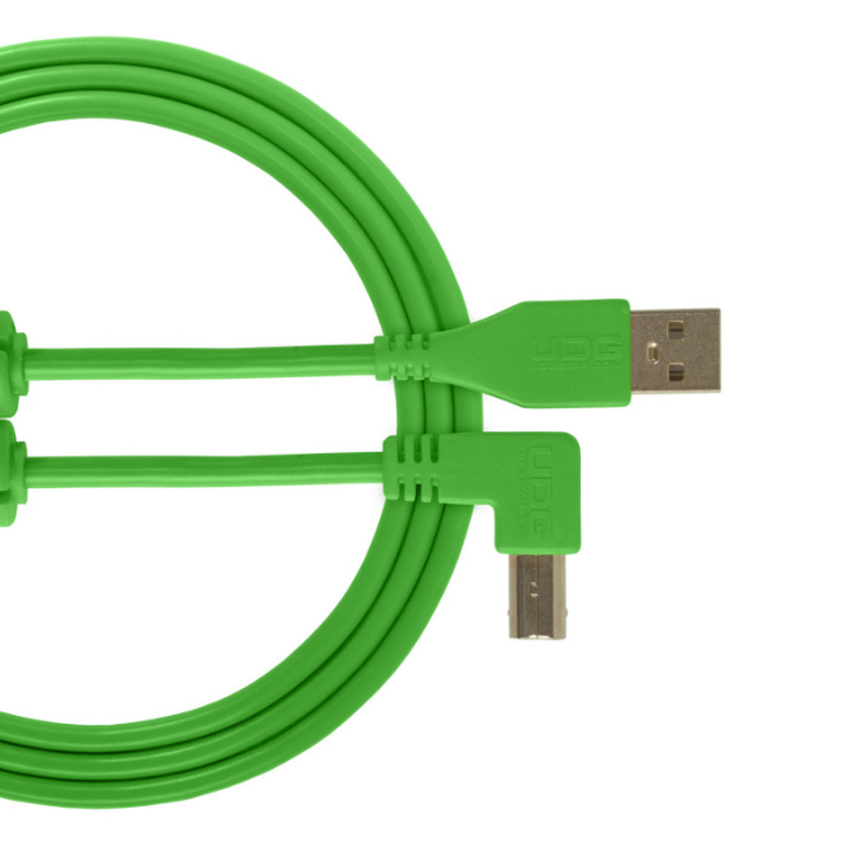 UDG Ultimate U95005 USB2 Cable A-B Green Angled 2m