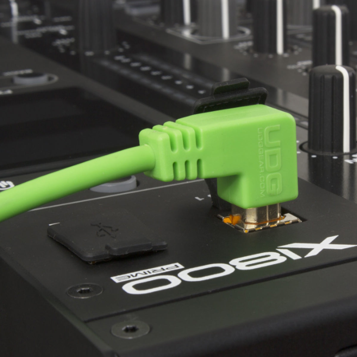 UDG Ultimate U95004 USB2 Cable A-B Green Angled 1m