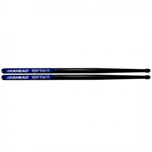 Ahead Metal Fuse 2B Long Taper Aluminium Black Tip Drumsticks Pair