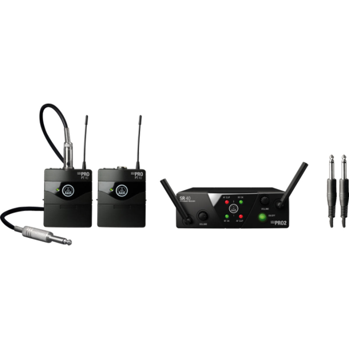AKG WMS40 Mini Wireless Microphone System Dual Instrument Set Band A/C