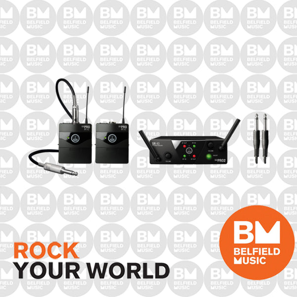 AKG WMS40 Mini Wireless Microphone System Dual Instrument Set Band A/C Belfield Music
