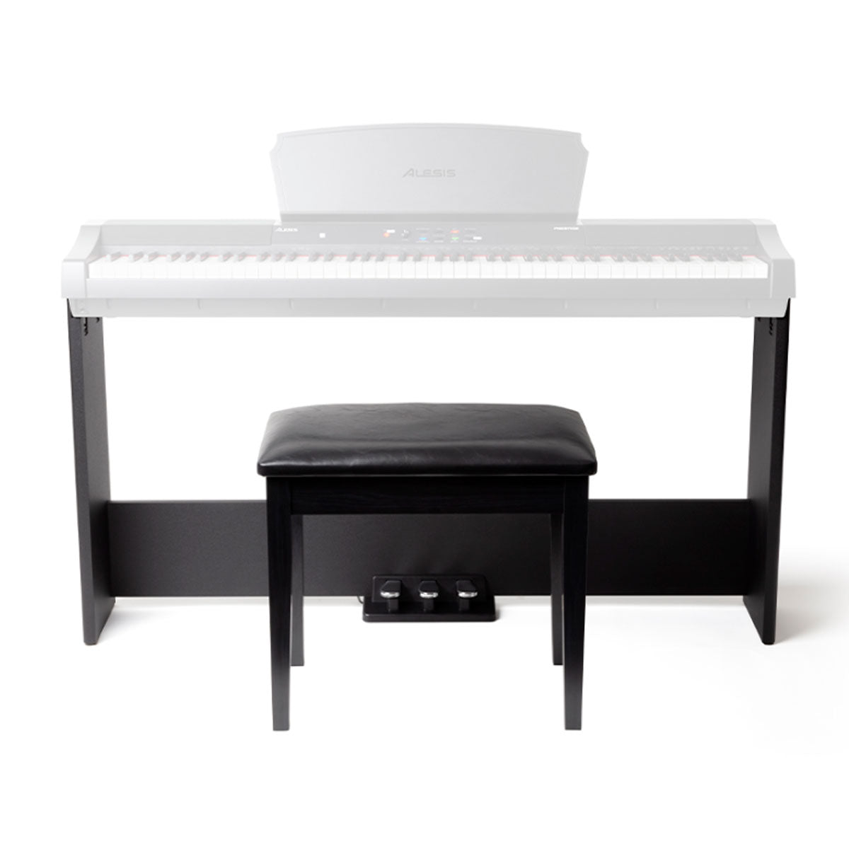 Alesis AHB-1 Wooden Piano Stand w/ 3 Pedals & Bench (suits Prestige & Recital Models )