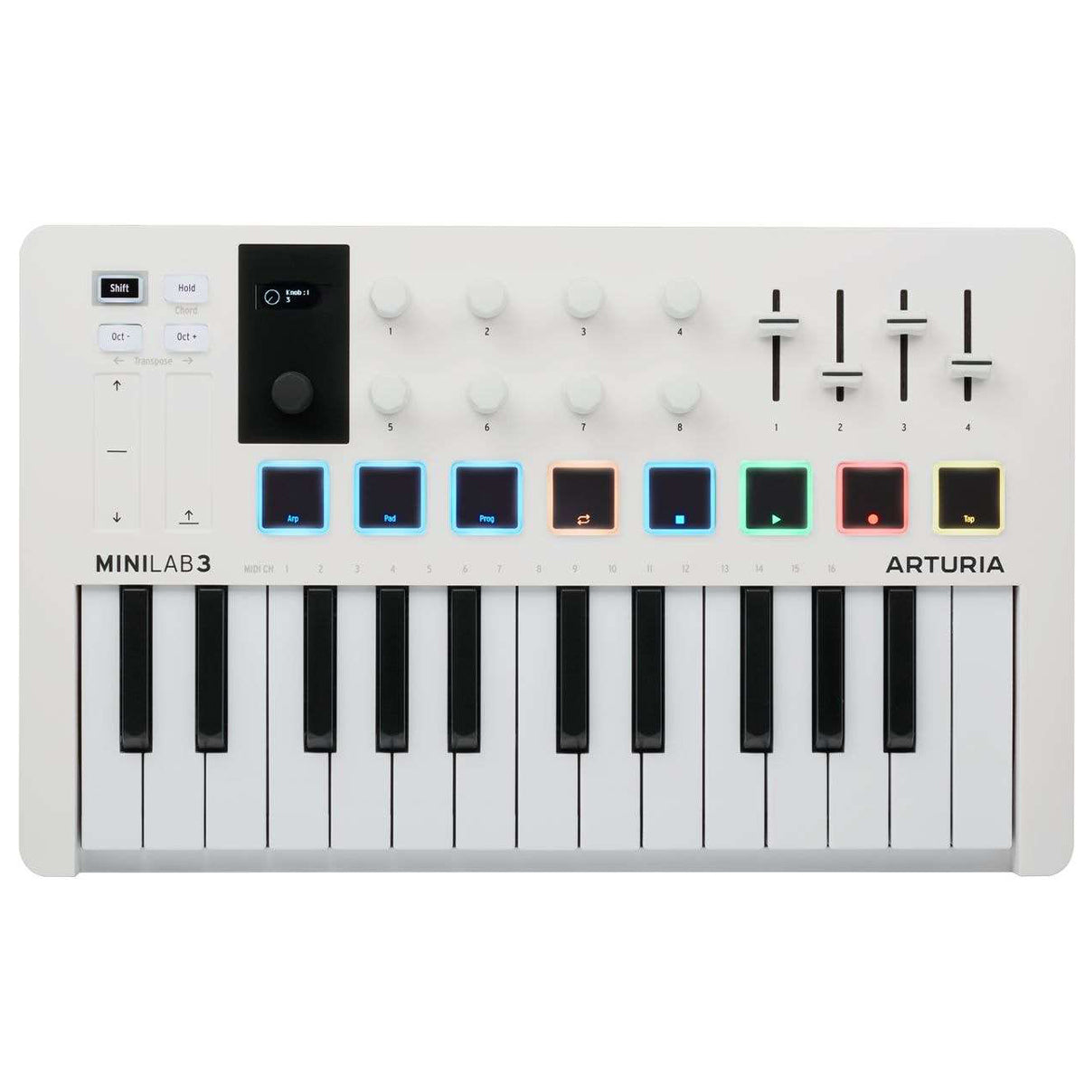 Arturia MiniLab MK3 MIDI Keyboard 25 Key - White