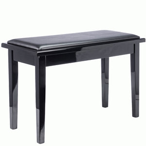 Beale BPB110 Duet Piano Bench Black w/ Storage