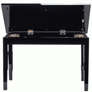 Beale BPB110 Duet Piano Bench Black w/ Storage