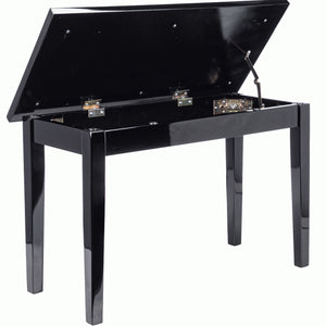 Beale BPB110 Duet Piano Bench Black w/ Storage