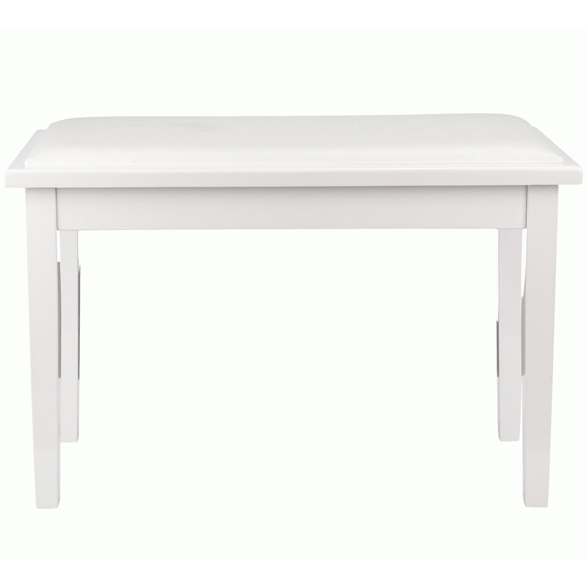 Beale BPB110 Duet Piano Bench White w/ Storage